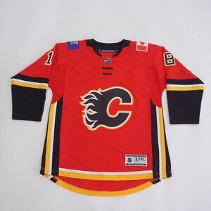 Calgary Flames Neal 18 Youth Hockey Jersey Red Sporty Streetwear Nostalgic L/XL